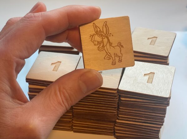 Eselspiel | Game of donkey | Das Lustige Eselspiel | Æselspil | Osiołek - Wooden personalized handmade game