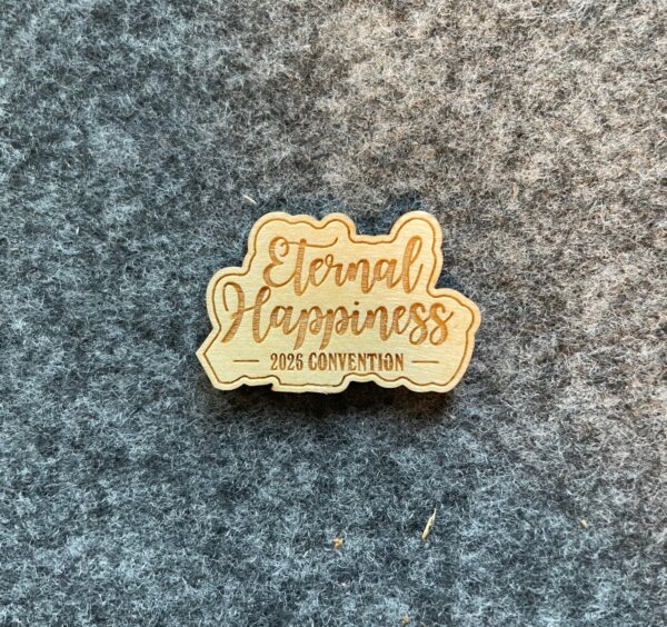 Set of 100 pieces | Small wooden plaque "Eternal Happiness" 2026 JW convention gift | Make your own gift | empty back, different languages