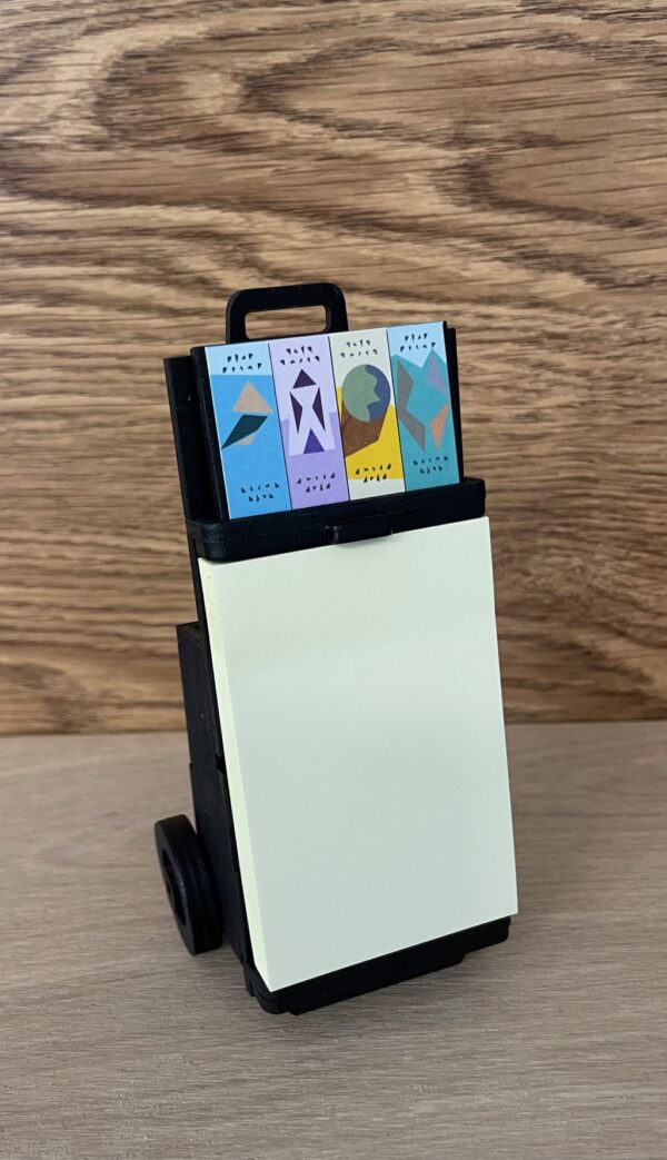 barbie-toy-notes-stand-pen-holder-gift JW mini wooden witnessing cart | Pen stand post-it notes | Barbie handmade wooden toy | Best convention pioneer school gift | Personalized