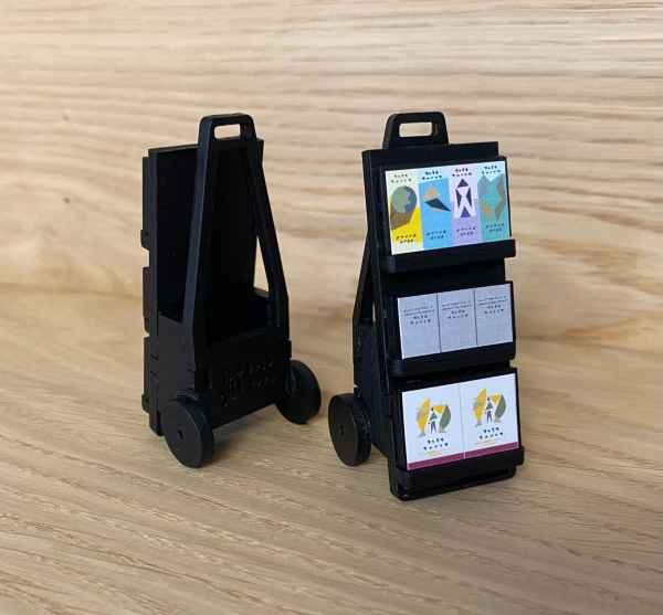 double-sided-wooden-jw-cart-gift JW wooden Witnessing Cart with double-sided board | Handmade JW Pioneer Gift | Mini Literature Cart | JW Ministry Decor | Convention gift