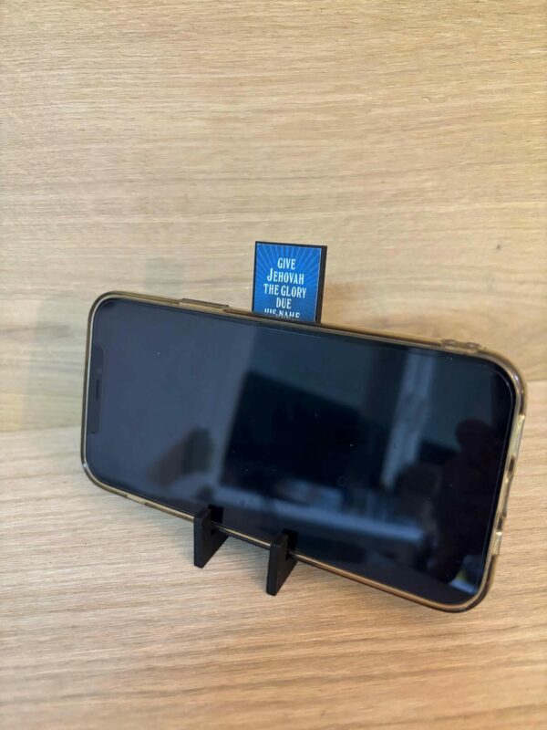 phone-stand-jw-cart Wooden phone stand JW Witnessing Cart | Handmade JW Pioneer Gift | Mini Literature Cart | JW Baptism or Ministry Decor | Convention gift